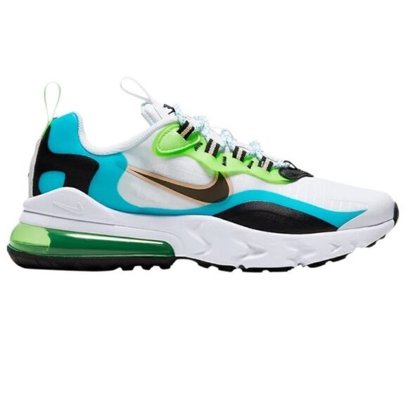 Nike Air Max 270 React SE GS 'Oracle Aqua' Shoes Size 5y Womens 6.5 - Picture 9 of 14